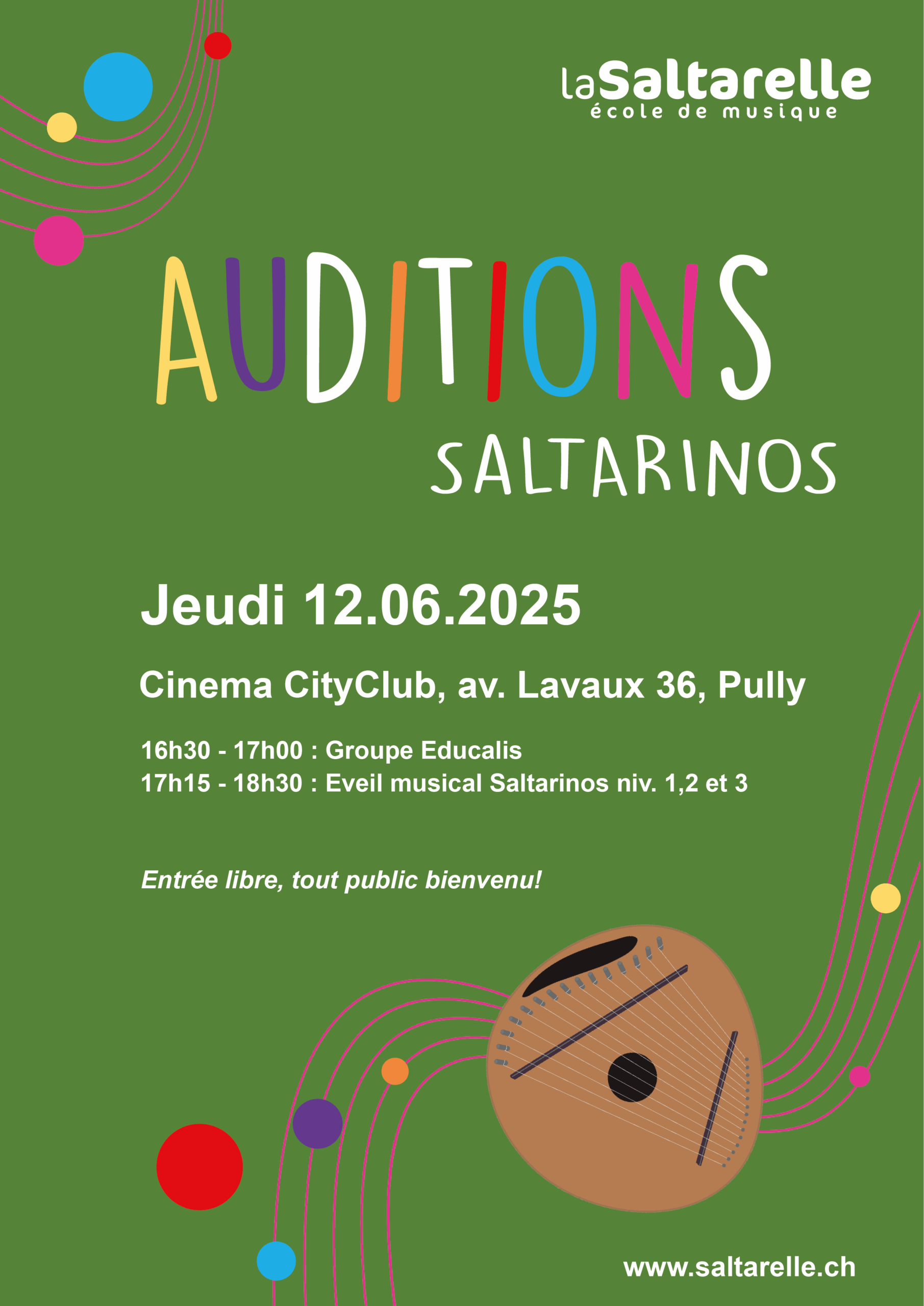 Auditions éveil musical Saltarinos Auditions éveil musical Saltarinos