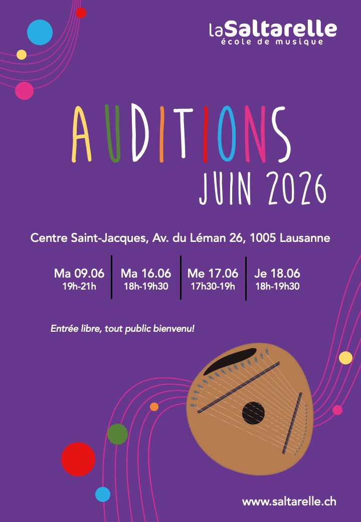 Flyer auditions classe musique juin 2026